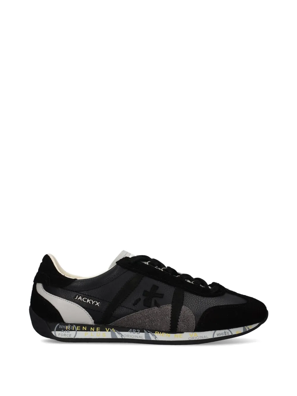 Premiata Jackyx panelled leather sneakers - Nero
