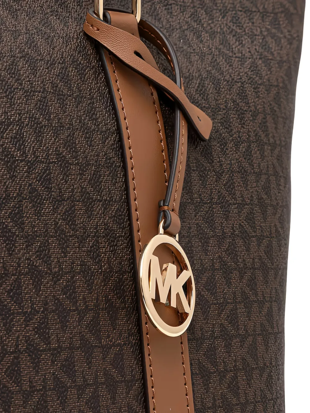 Michael Kors Shopper met leren afwerking en logoprint Bruin