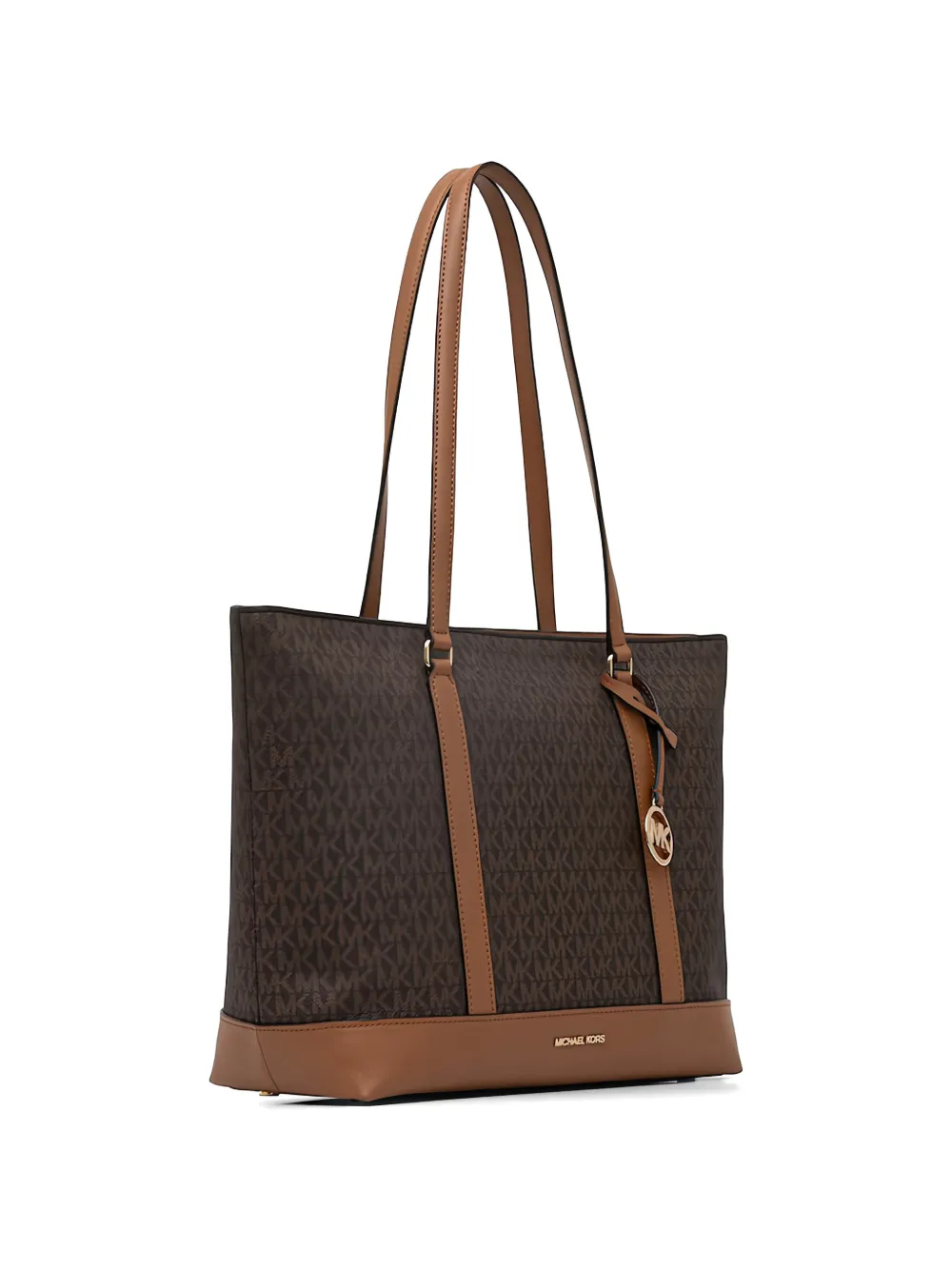 Michael Kors Shopper met leren afwerking en logoprint Bruin