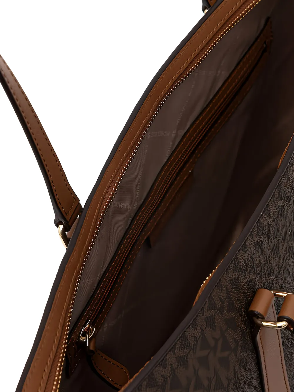 Michael Kors Shopper met leren afwerking en logoprint Bruin