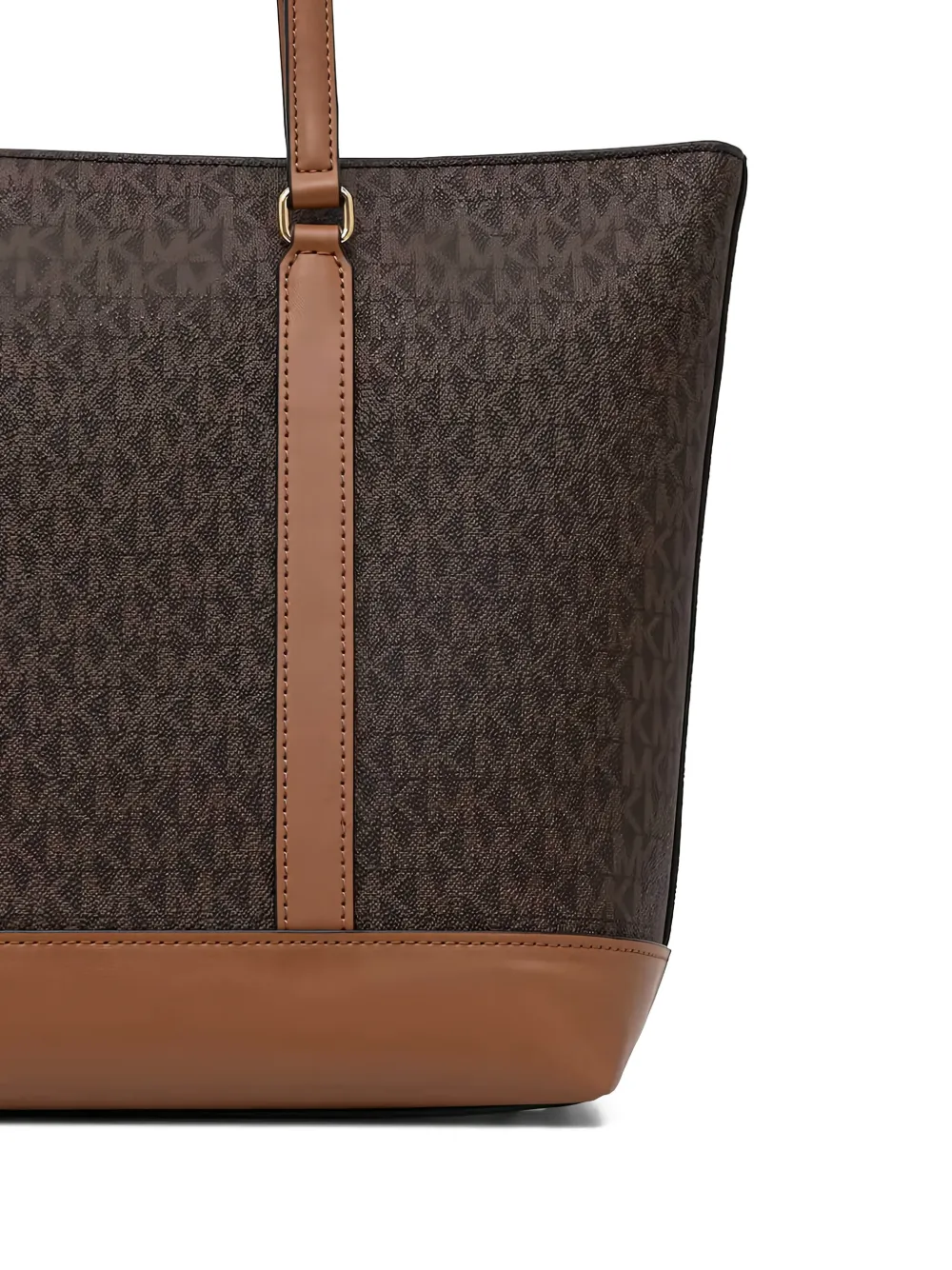 Michael Kors Shopper met leren afwerking en logoprint Bruin