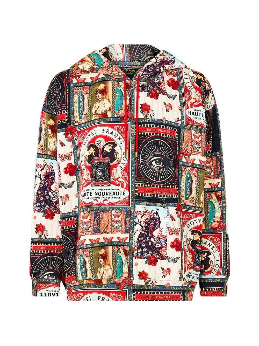 Camilla graphic-print drawstring hoodie - Toni neutri