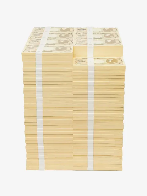 A BATHING APE® X SAINT MXXXXXX banknote-print chair