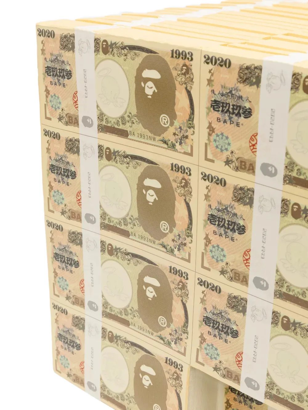 A BATHING APE® X SAINT MXXXXXX banknote-print Chair | Neutrals