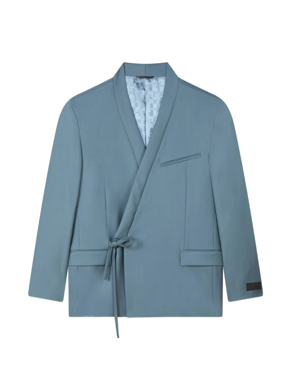 Kenzo tie-fastening shawl-lapel jacket - Blu
