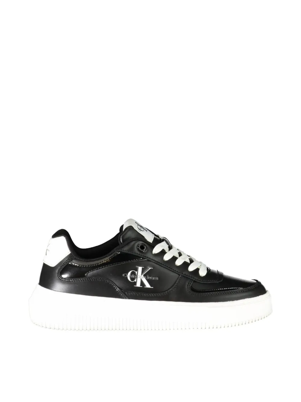 Calvin Klein logo-patch sneakers - Schwarz