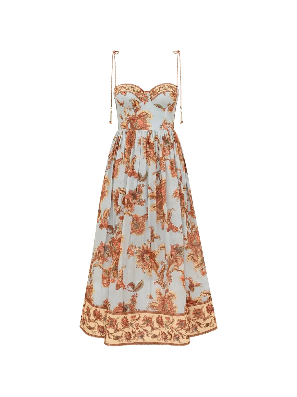 ZIMMERMANN Aster floral-print dress - Blue
