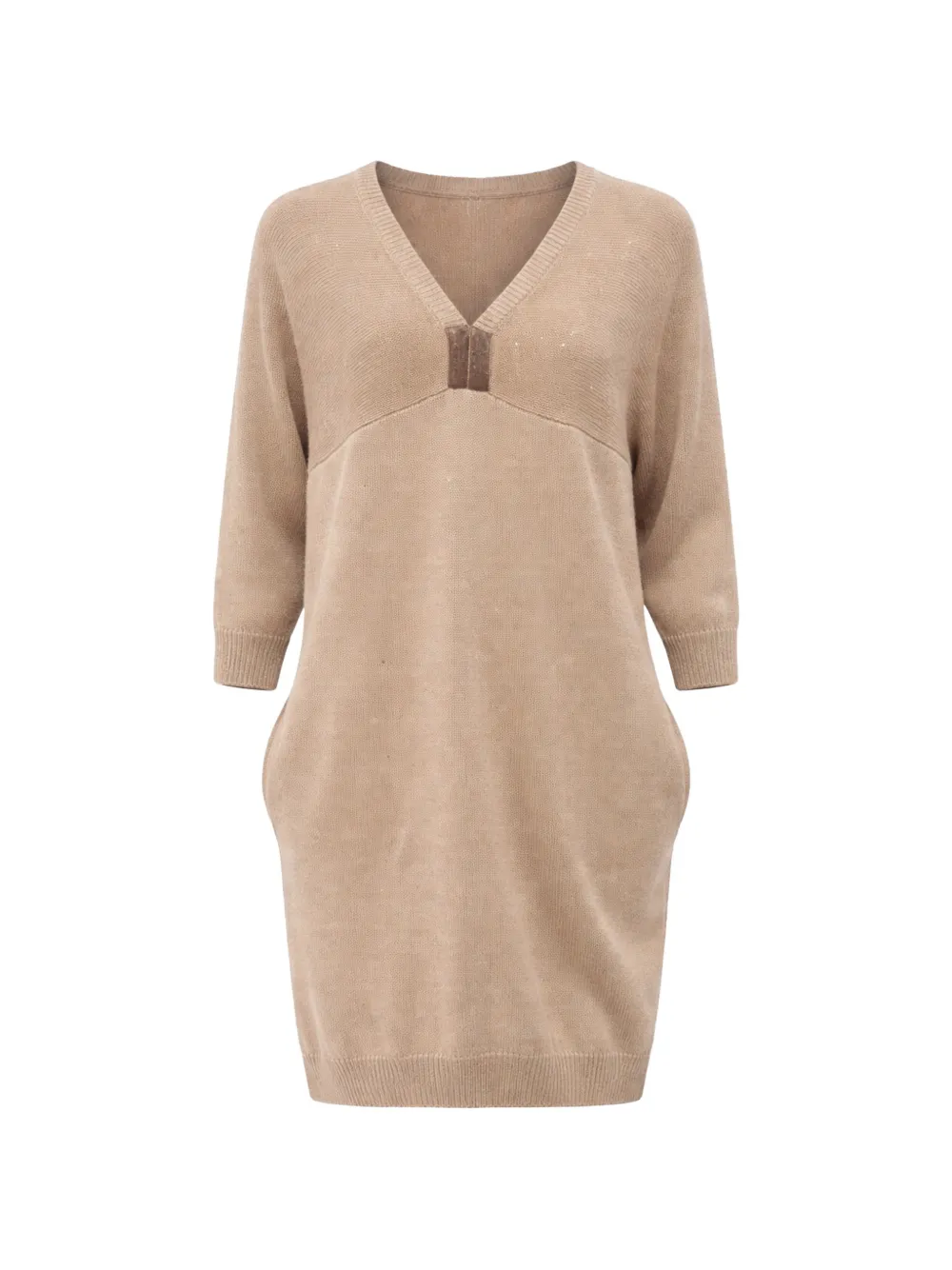 Brunello Cucinelli sequin-embellished dress - Nude