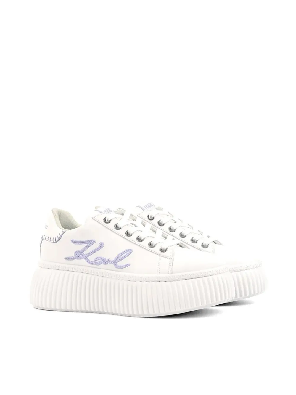 Karl Lagerfeld Kreeper sneakers met plateauzool Wit