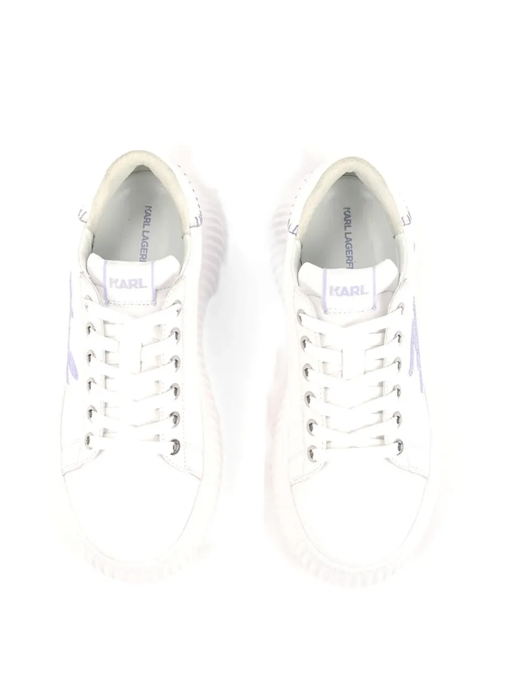 Karl Lagerfeld Kreeper sneakers met plateauzool Wit