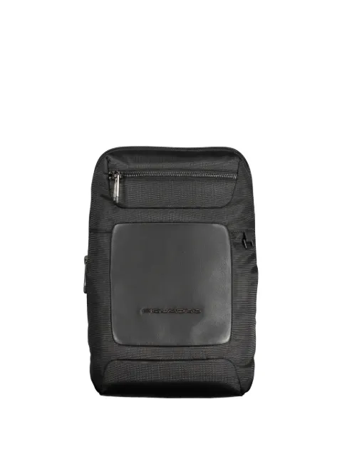 PIQUADRO leather-panelled mono-sling shoulder bag