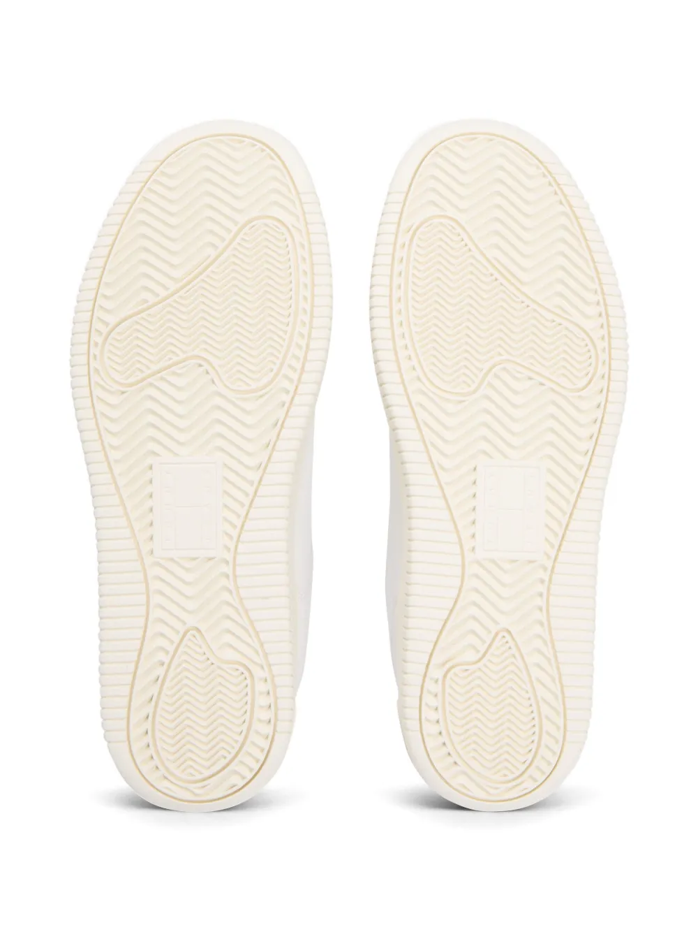 Tommy Jeans logo-patch perforated sneakers Wit