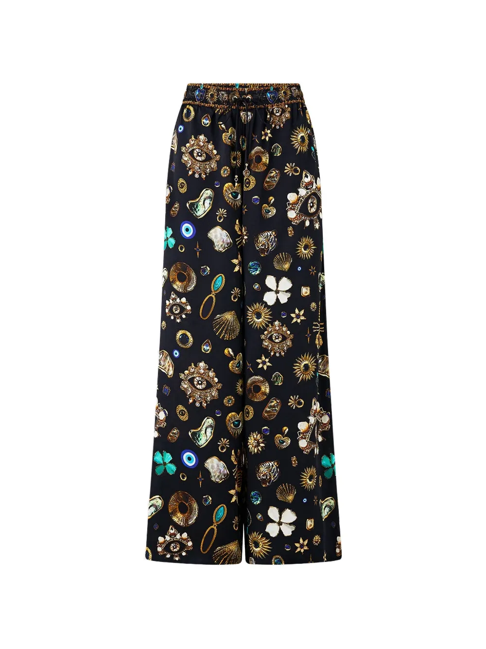 Camilla Amulets And Alchemy print trousers - Schwarz