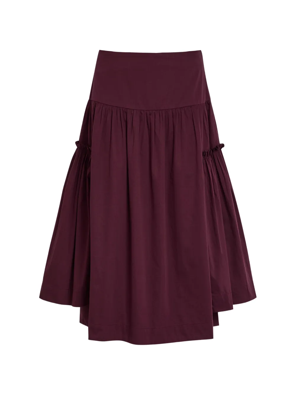 DAMSON MADDER ruffled-detail midi skirt - Rosso