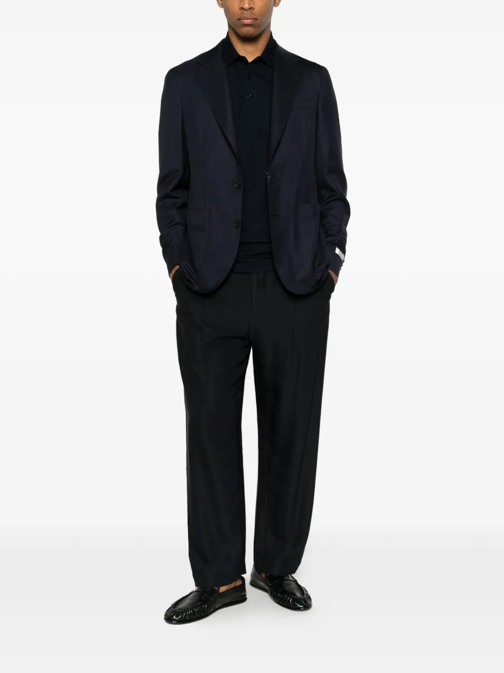  Canali Blazer Con Botones - Azul 