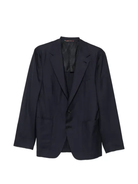 Canali single-breasted notched-lapels blazer