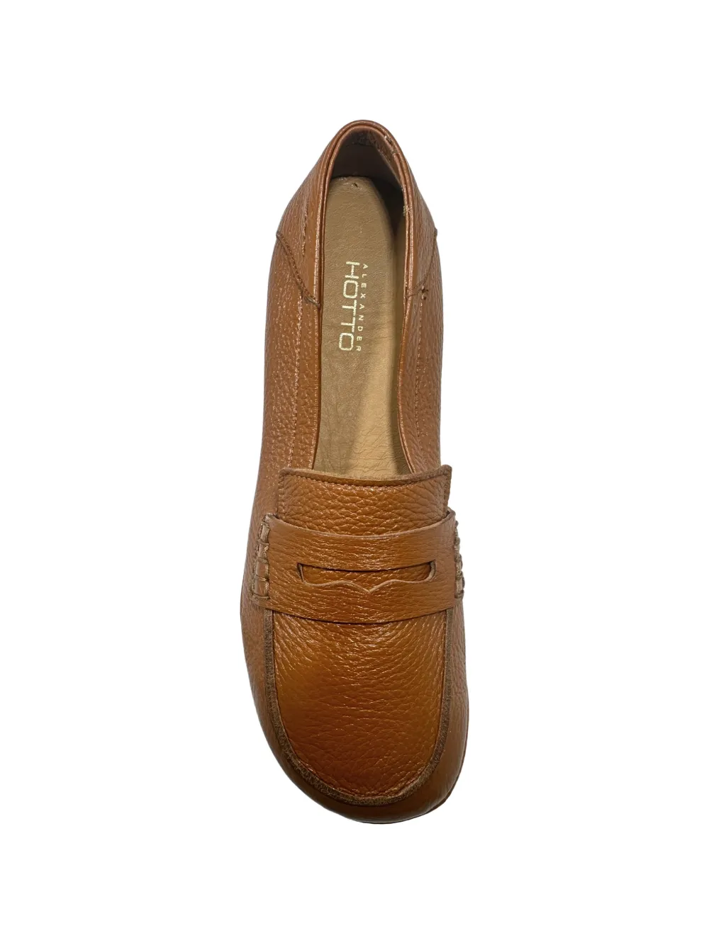 Alexander Hotto Penny loafers van bewerkt leer Bruin