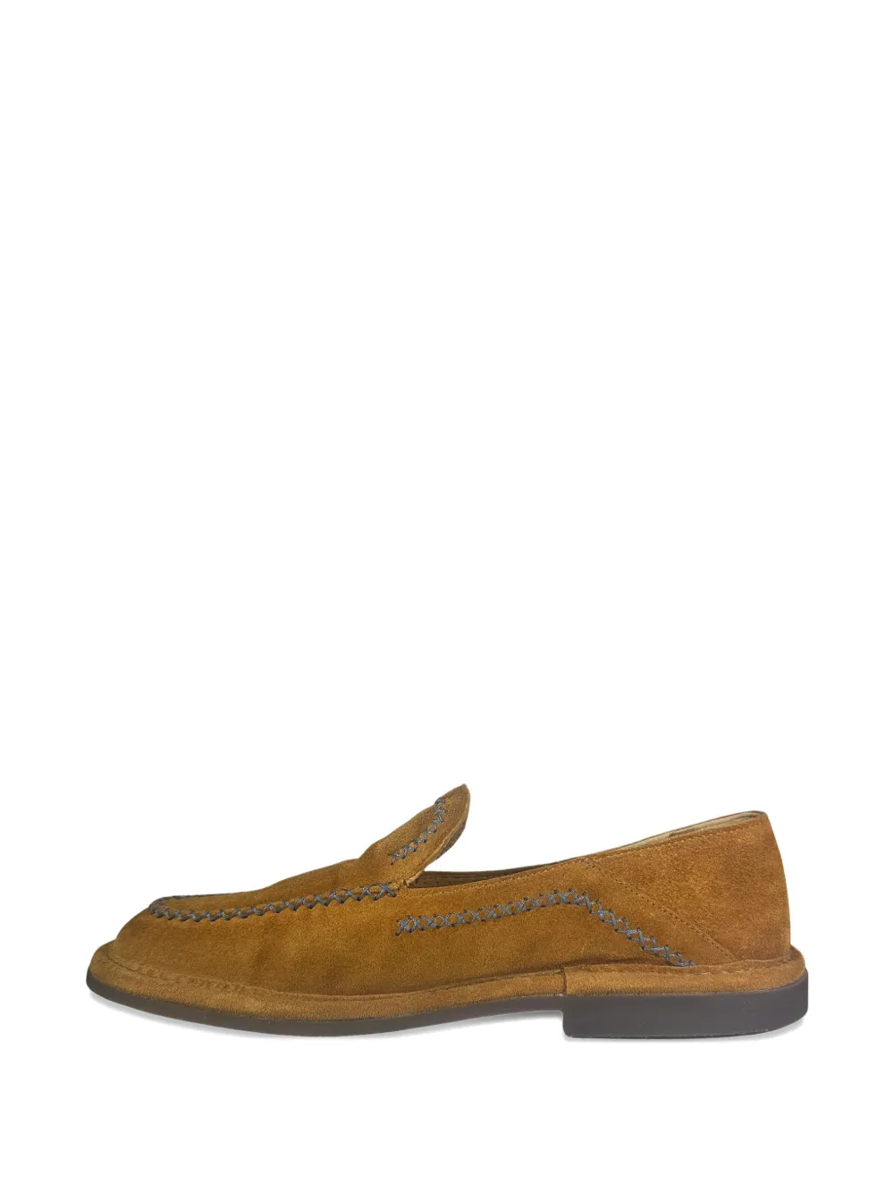 Alexander Hotto Suède loafers met stiksel Bruin