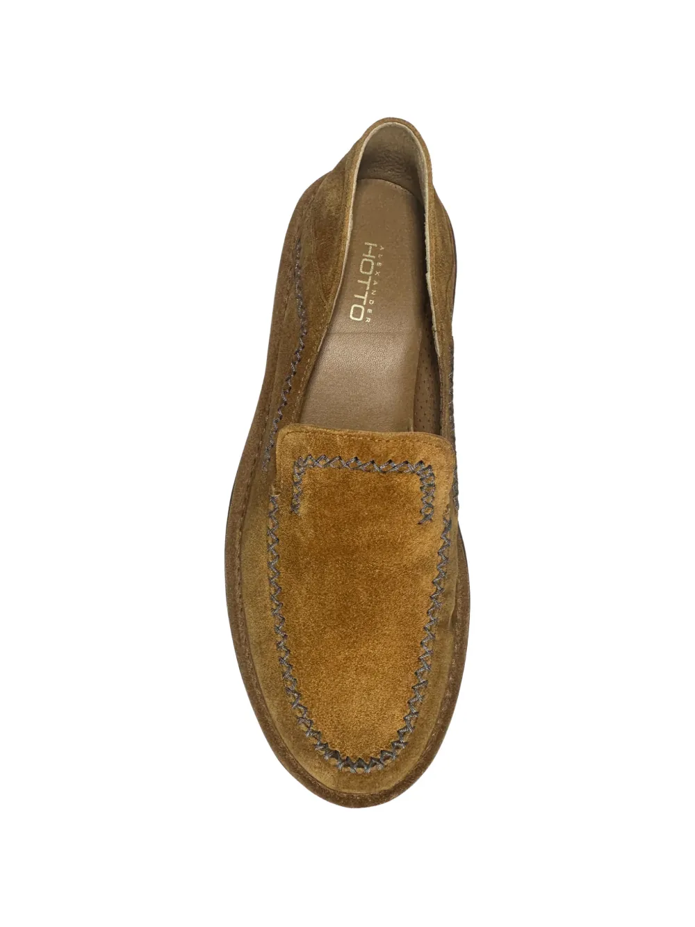 Alexander Hotto Suède loafers met stiksel Bruin