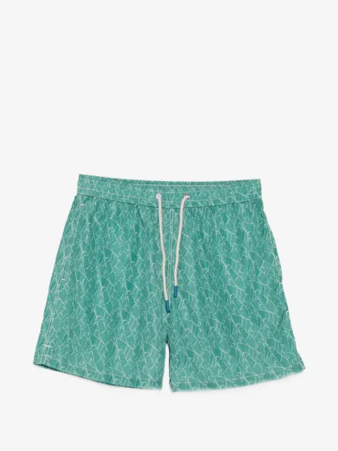 FeFè leaf-print swim shorts