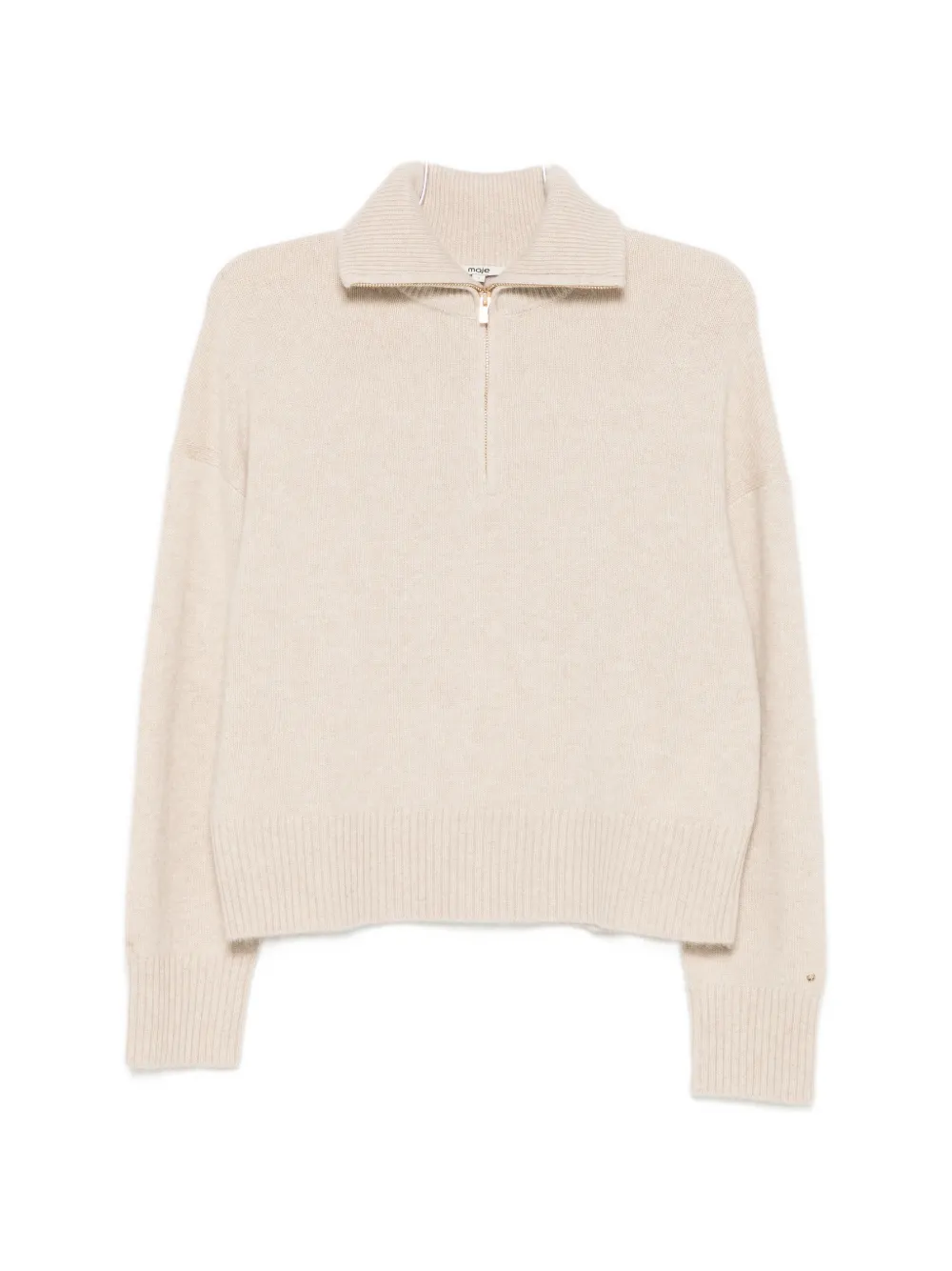 Maje quarter-zip sweater - Toni neutri
