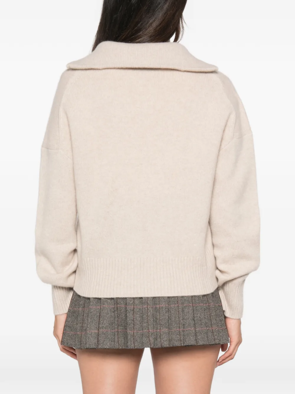 Maje Trui met rits Beige