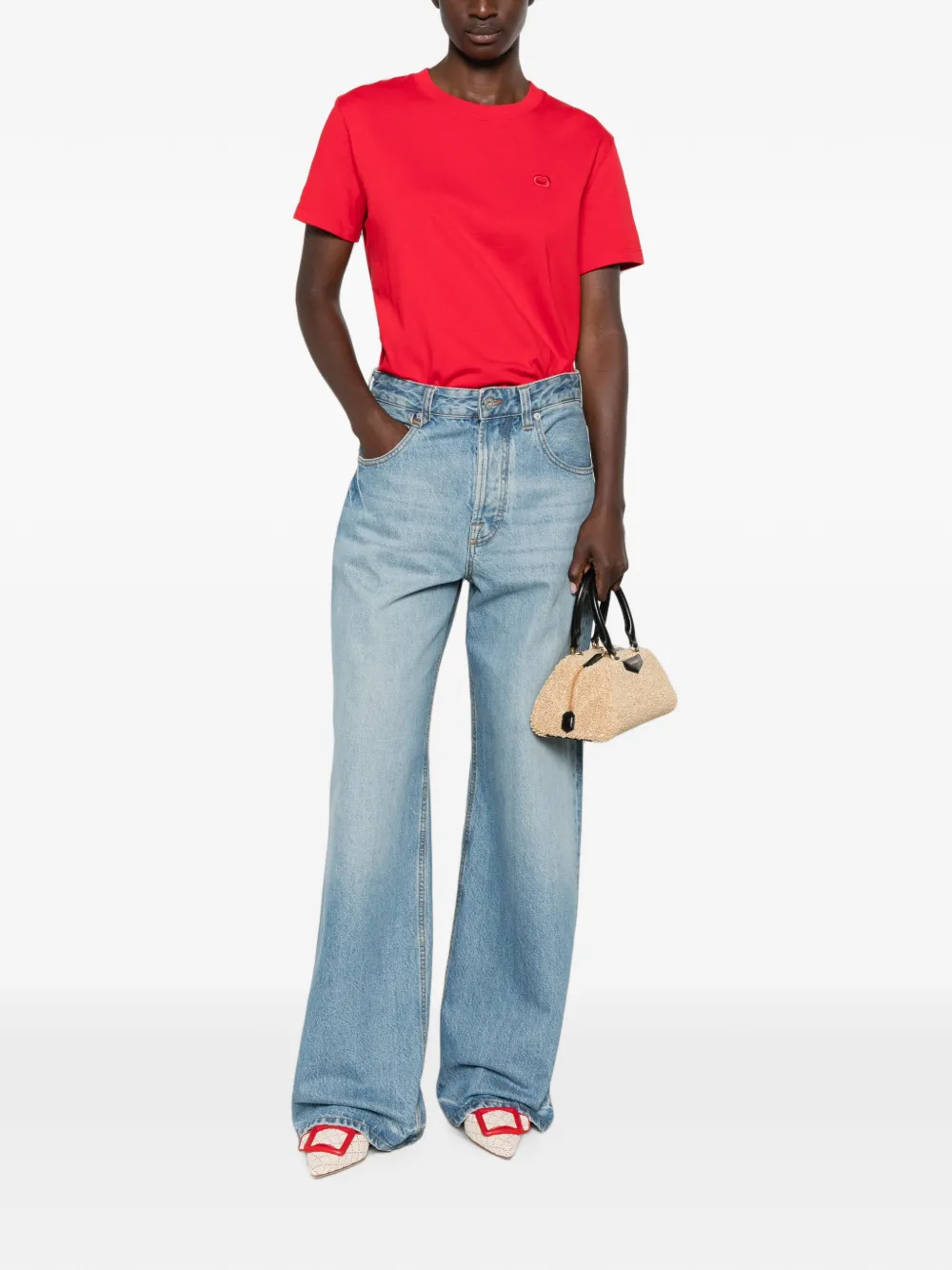 Maje Katoenen T-shirt Rood