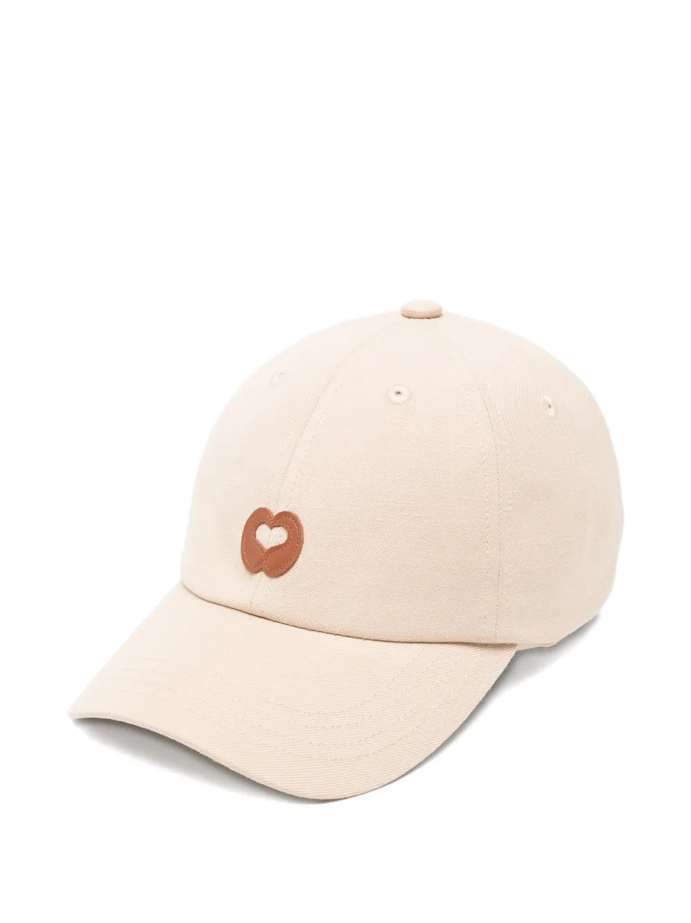 Maje leather-patch baseball cap - Toni neutri