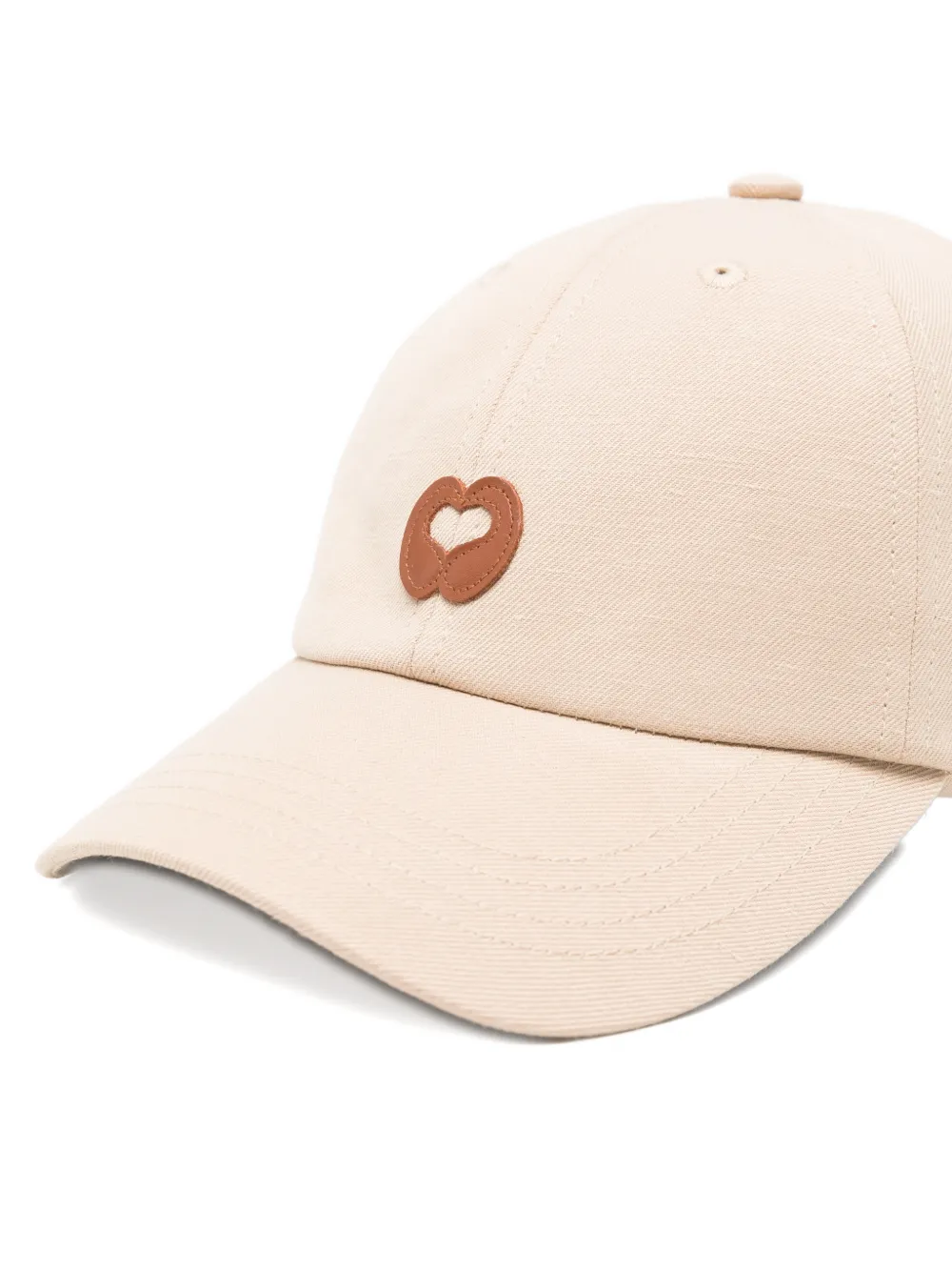  Maje Gorra Con Parche De Cuero - Neutro 
