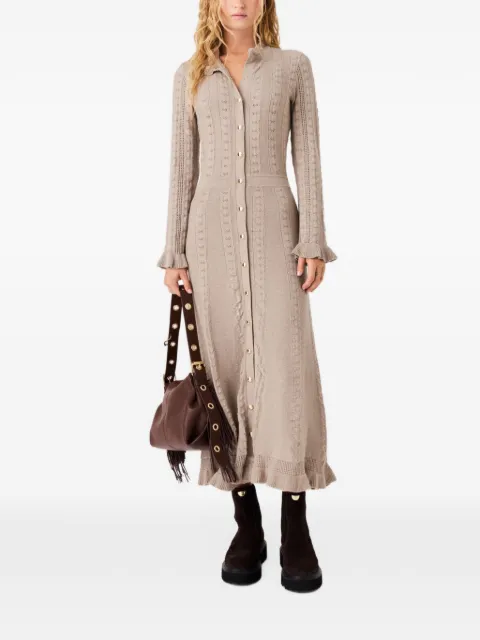 Maje textured knit maxi dress