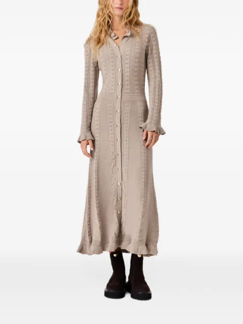Maje textured knit maxi dress