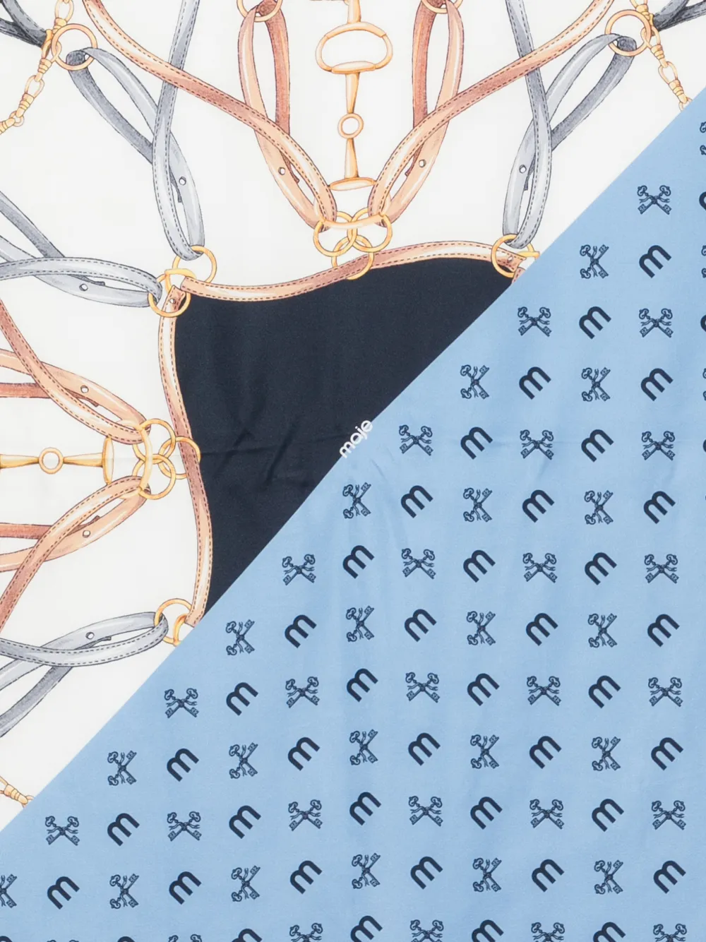 Maje Sjaal met logoprint Wit