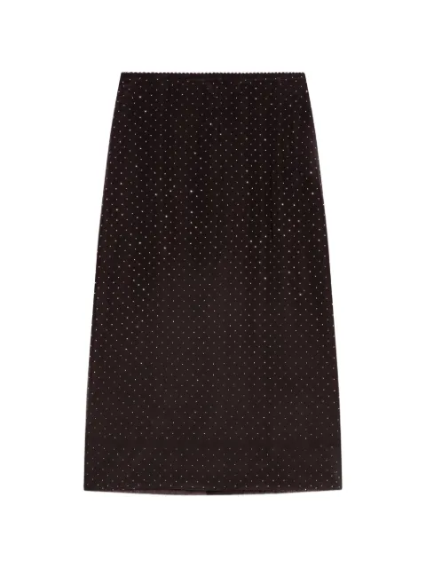 Maje falda midi con detalles de strass