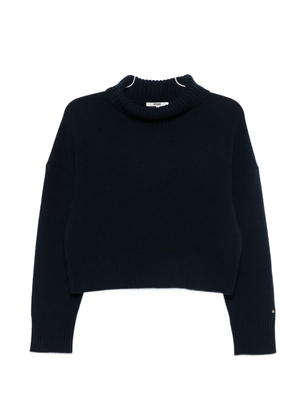 Maje roll-neck knitted sweater - Blu