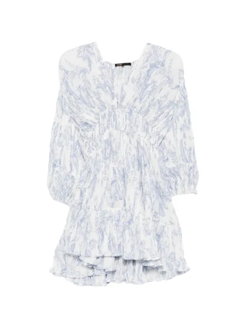 Maje floral-print tiered mini dress