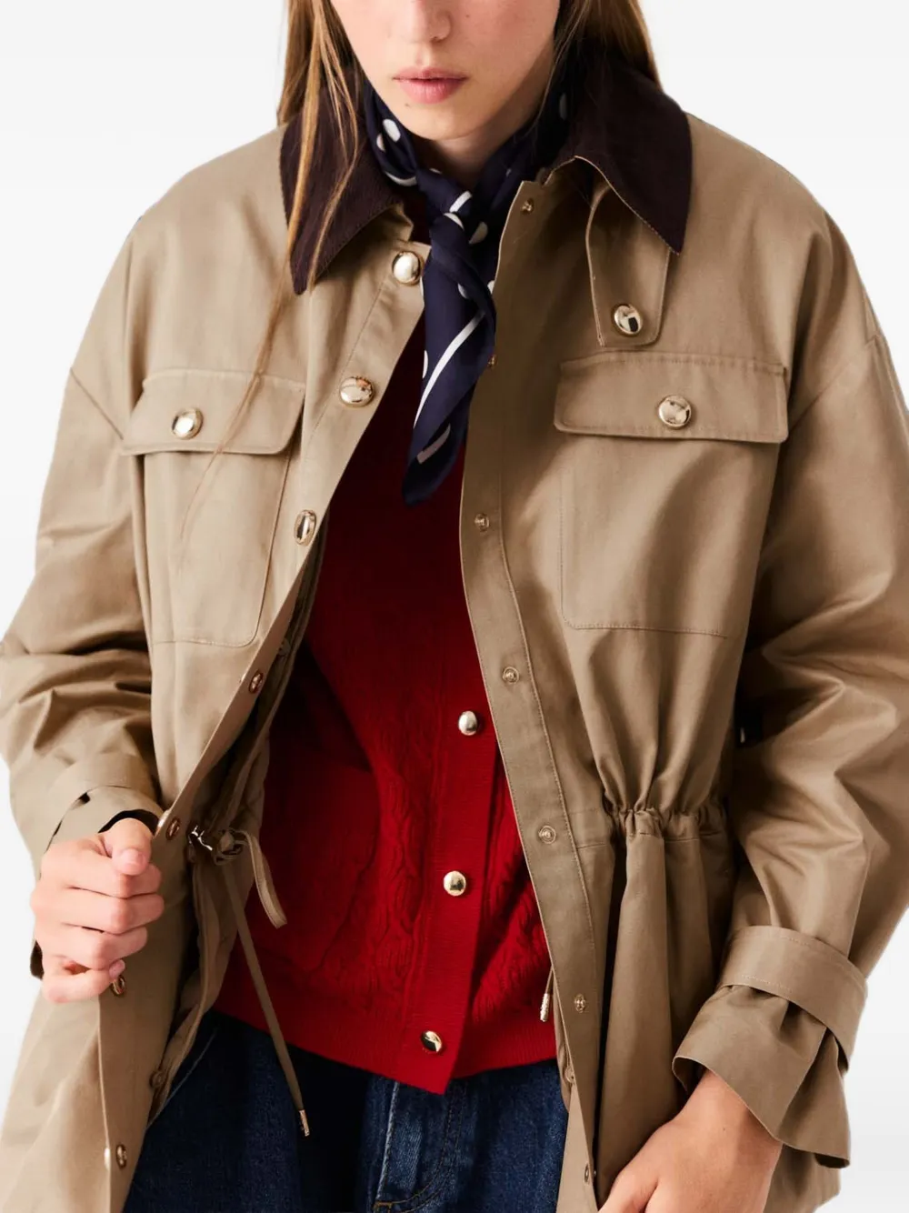 Maje Jas met afneembare voering Beige