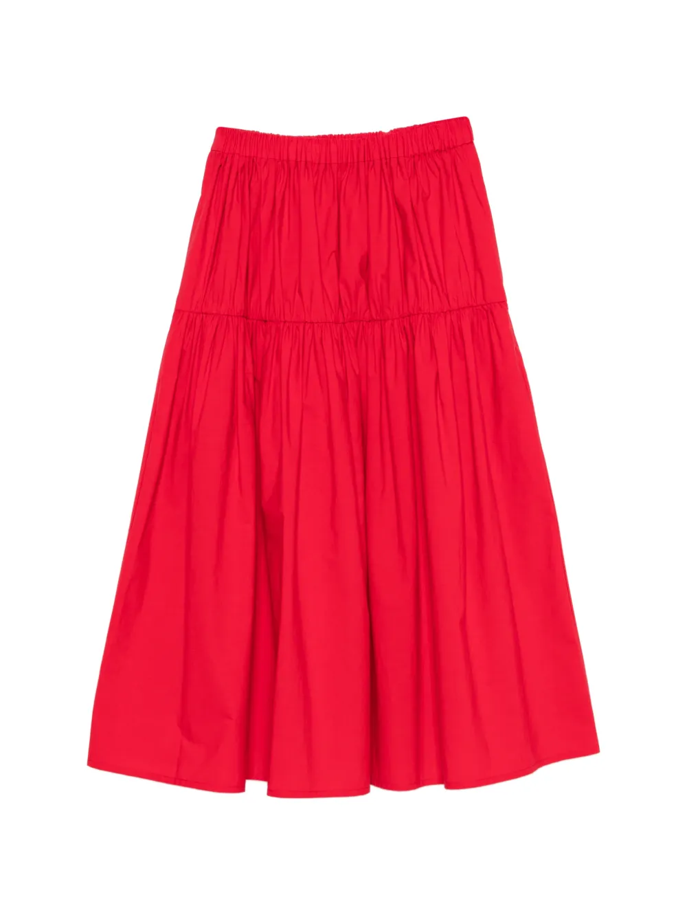 Maje elasticated-waist midi skirt - Rosso