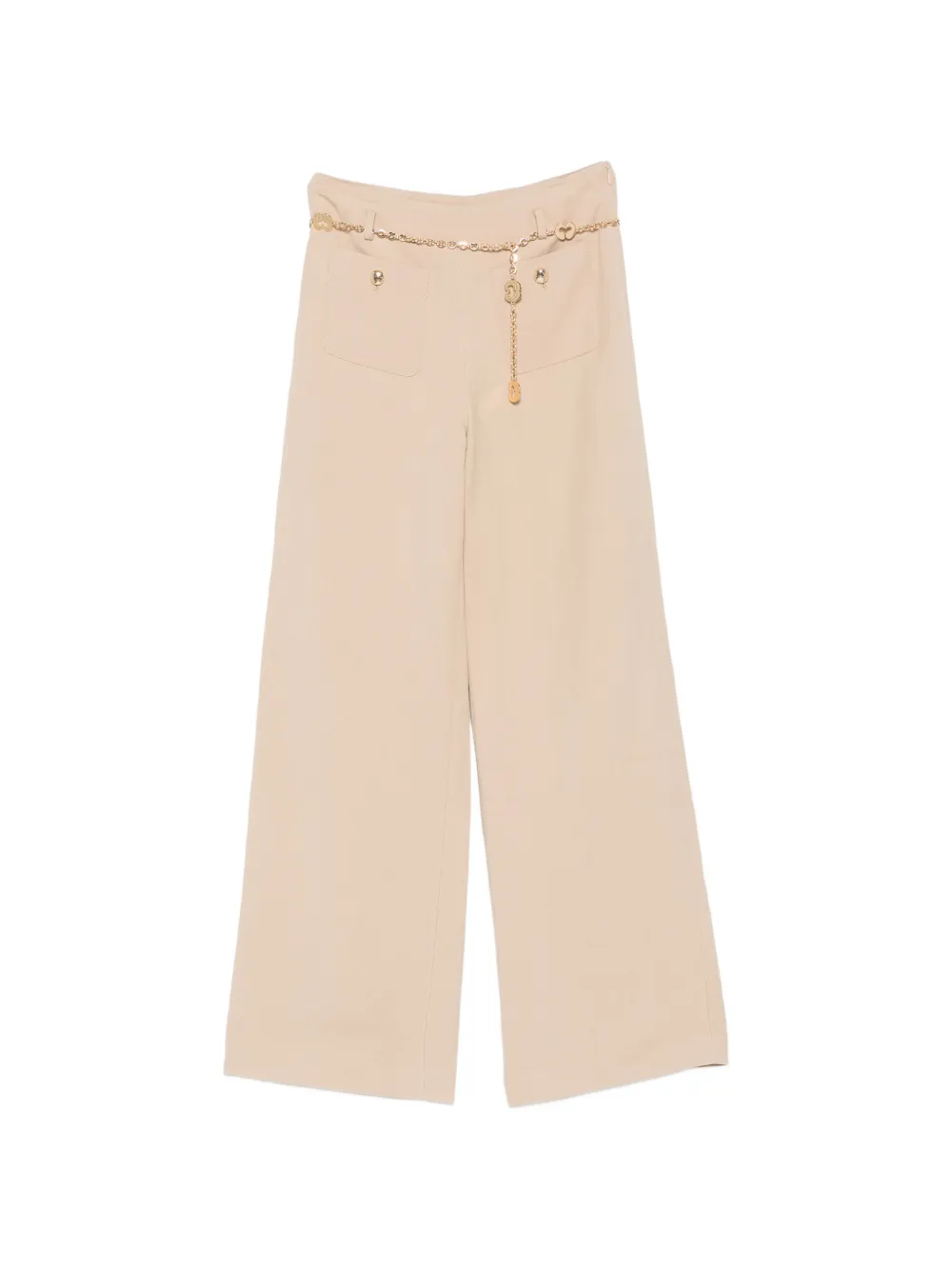 Maje chain-belt flared trousers - Toni neutri