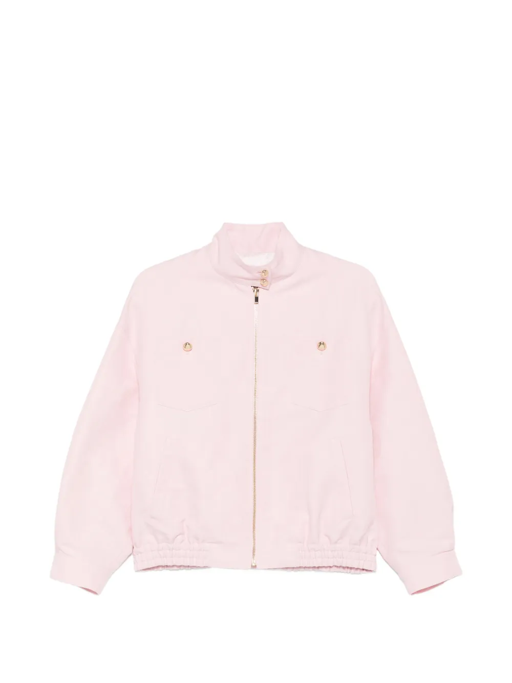 Maje funnel-neck zip-up jacket - Rosa