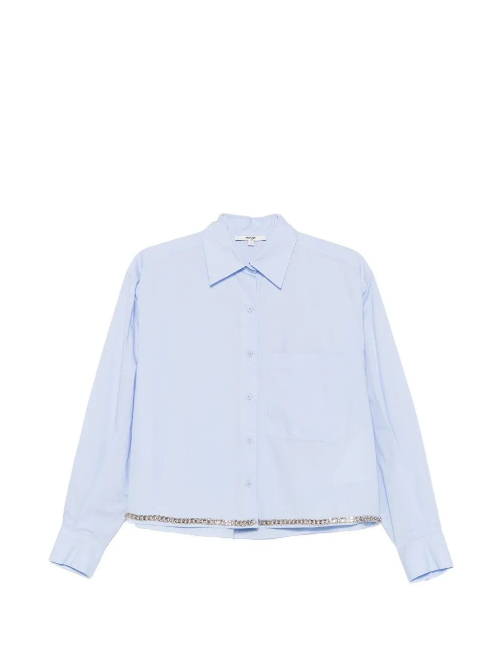 Maje chain-trimmed shirt - Blu
