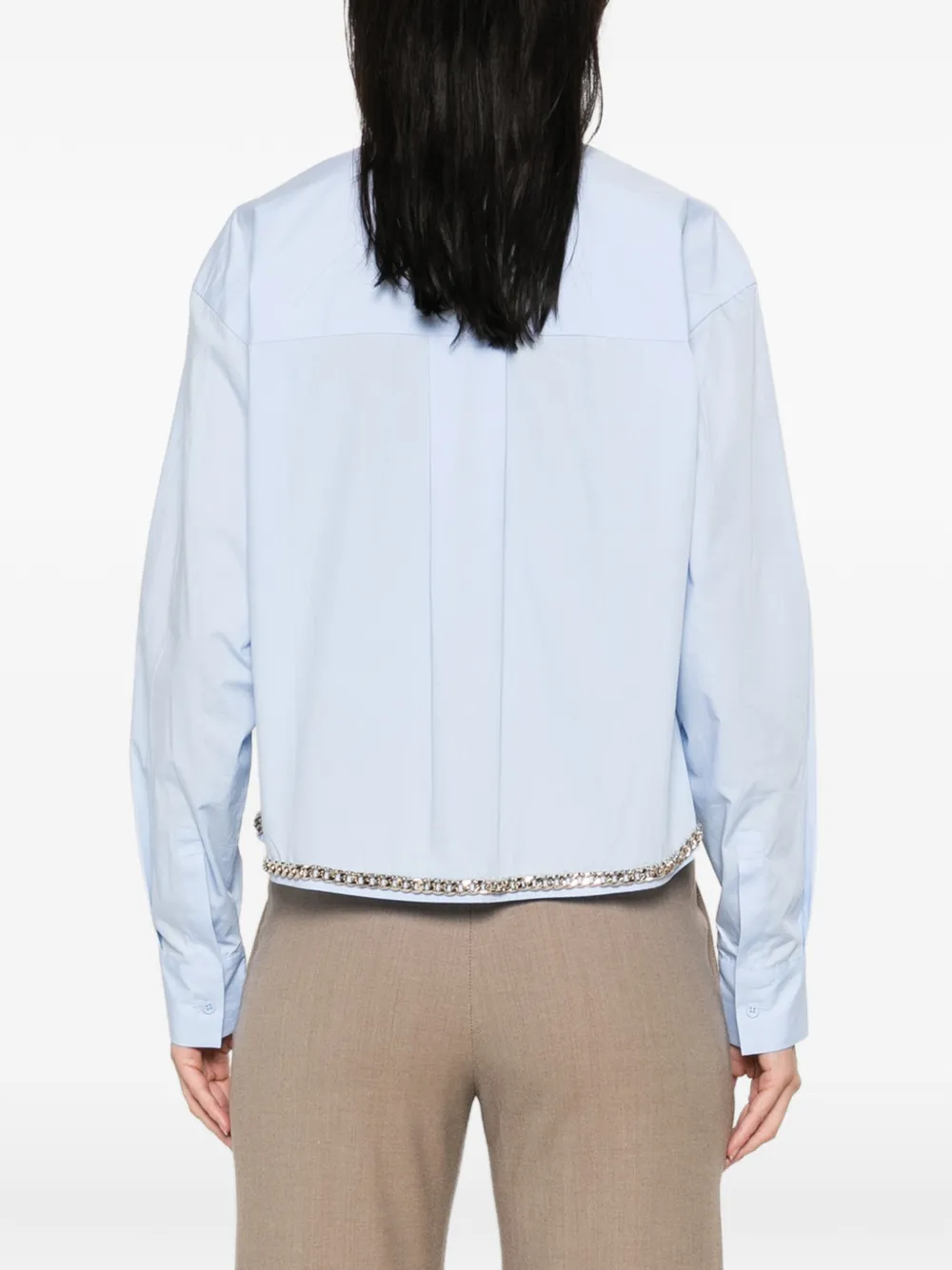 Maje Blouse met ketting afwerking Blauw