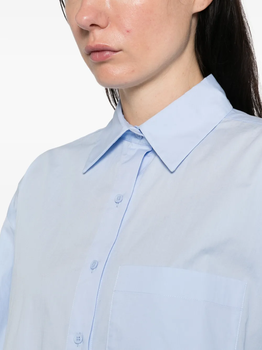 Maje Blouse met ketting afwerking Blauw