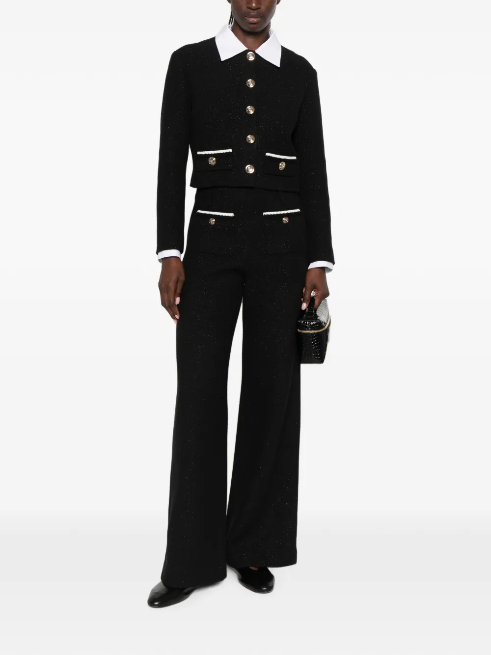 Maje Cropped jack Zwart