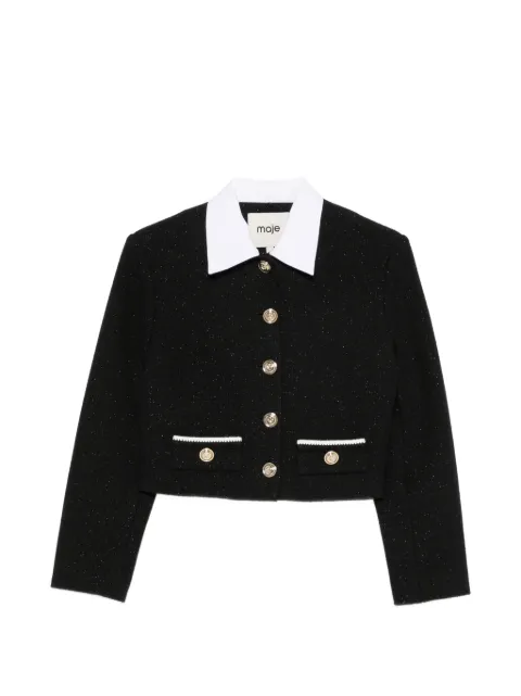 Maje button-up cropped jacket