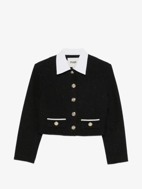 Maje button-up cropped jacket