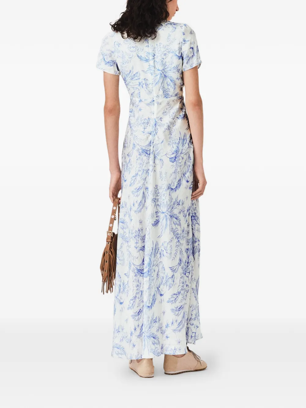 Maje Maxi-jurk met patroon Blauw
