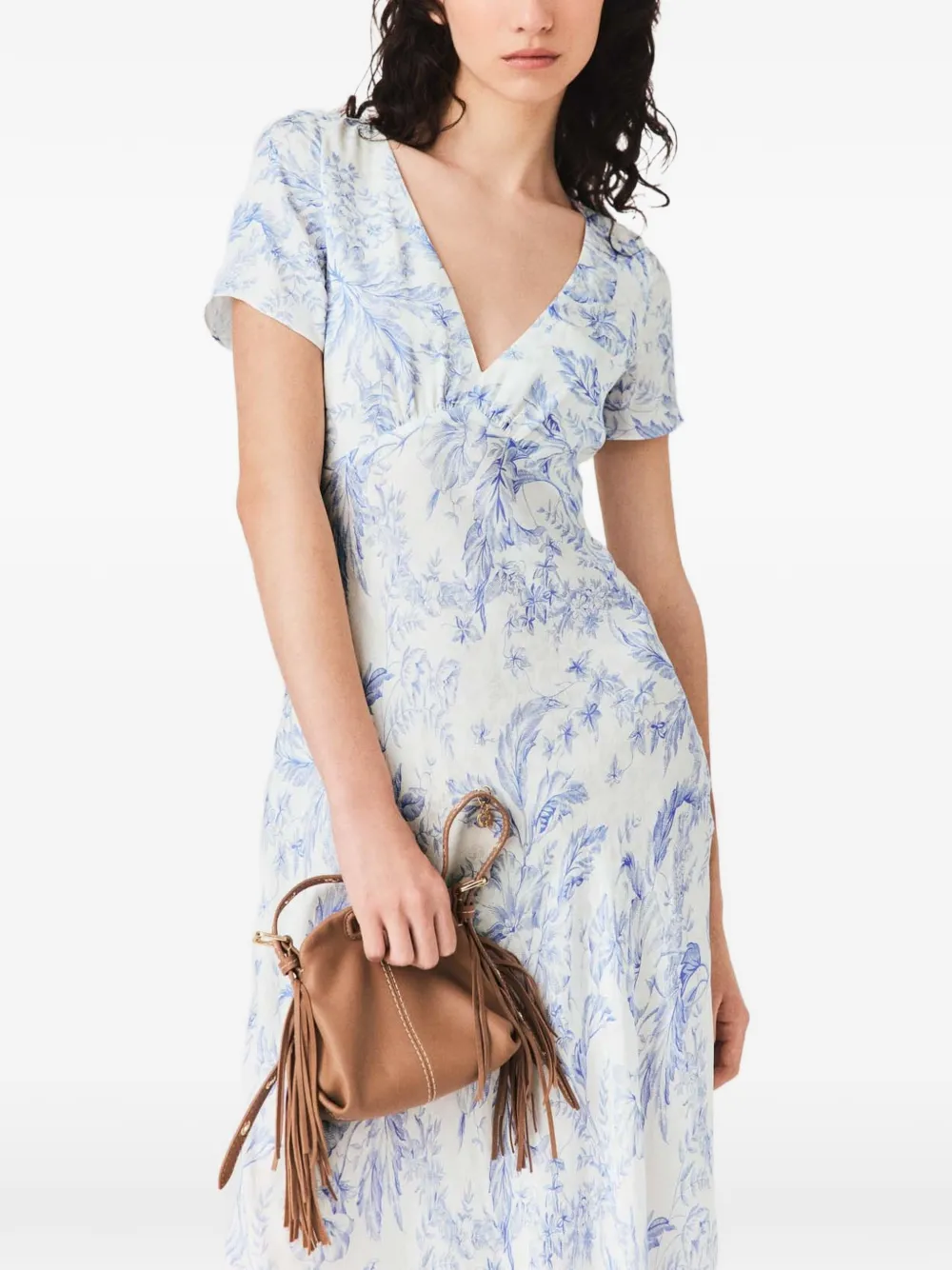 Maje Maxi-jurk met patroon Blauw