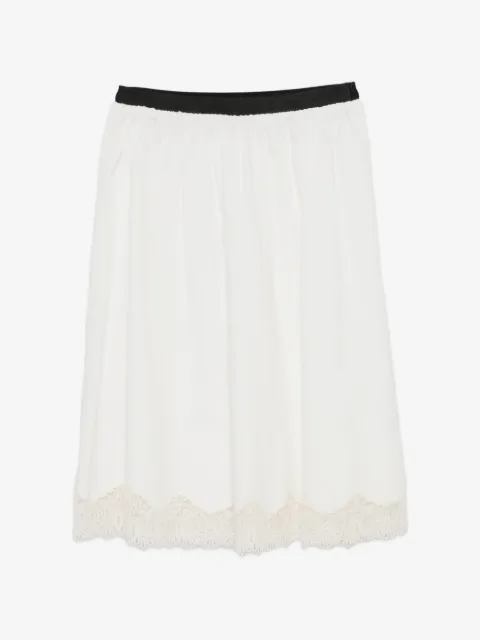 Maje lace-trim midi skirt