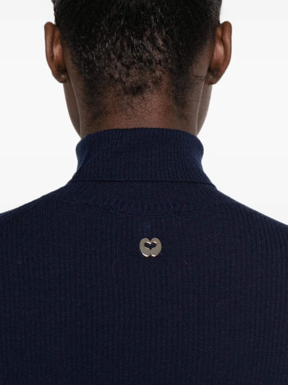 Maje Ribgebreide coltrui Blauw