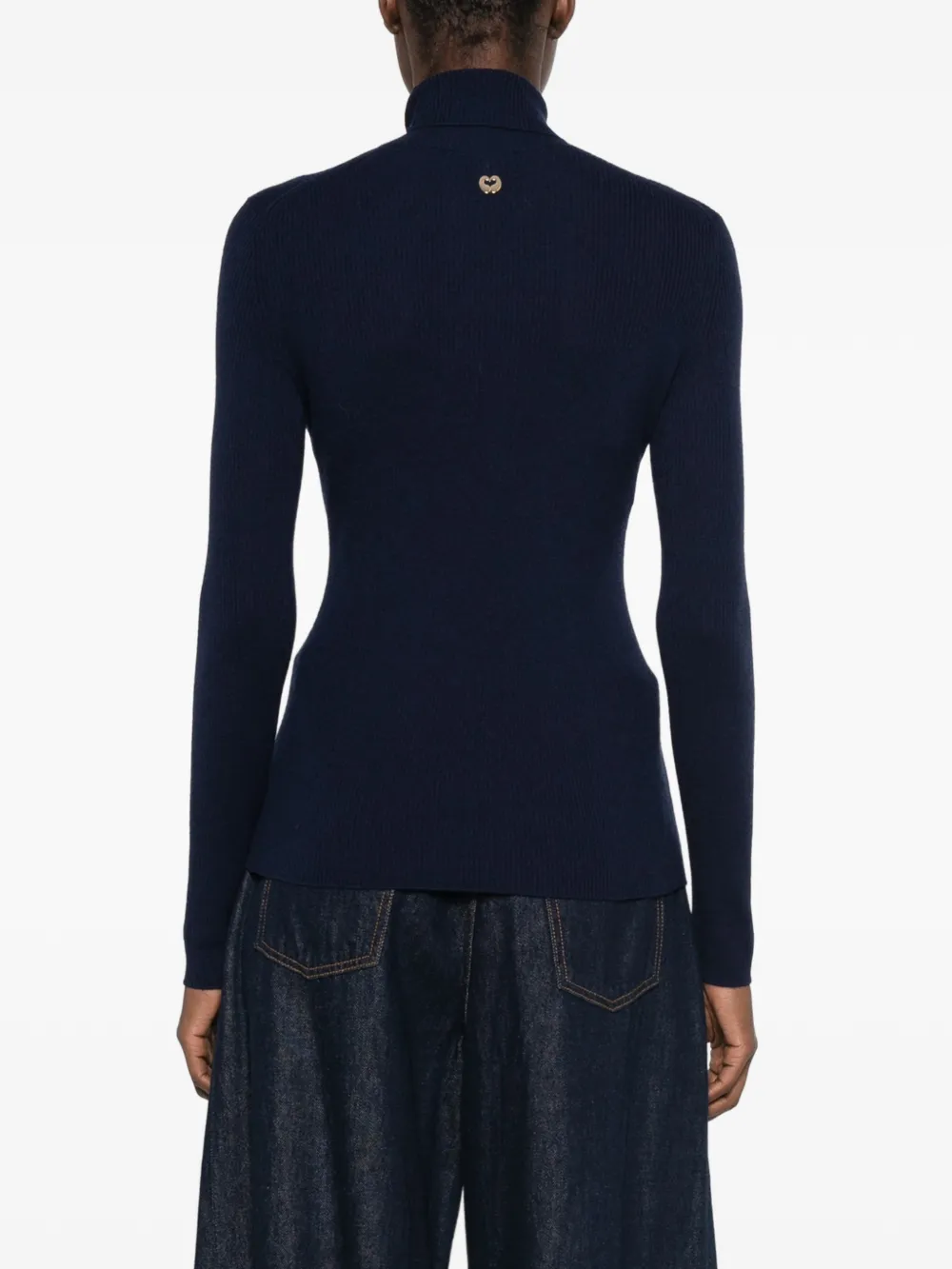 Maje Ribgebreide coltrui Blauw